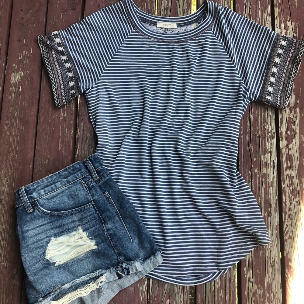 Stripes & Tribal Top